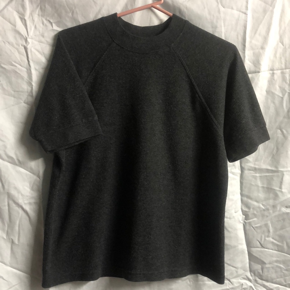Ecobay ribbed knit 3/4 sleeves shirt woman’s med euc